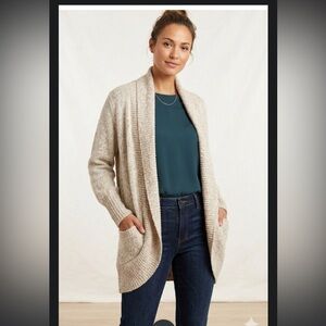 Max Studio Open-Front Acrylic Cardigan